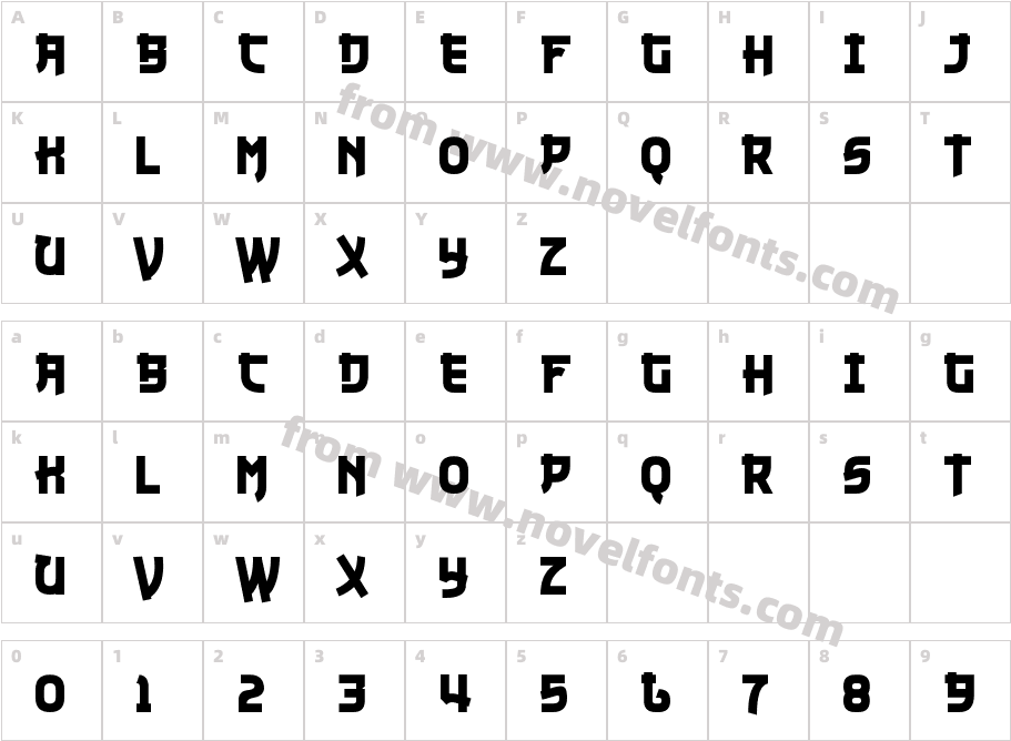 Nuku NukuCharacter Map