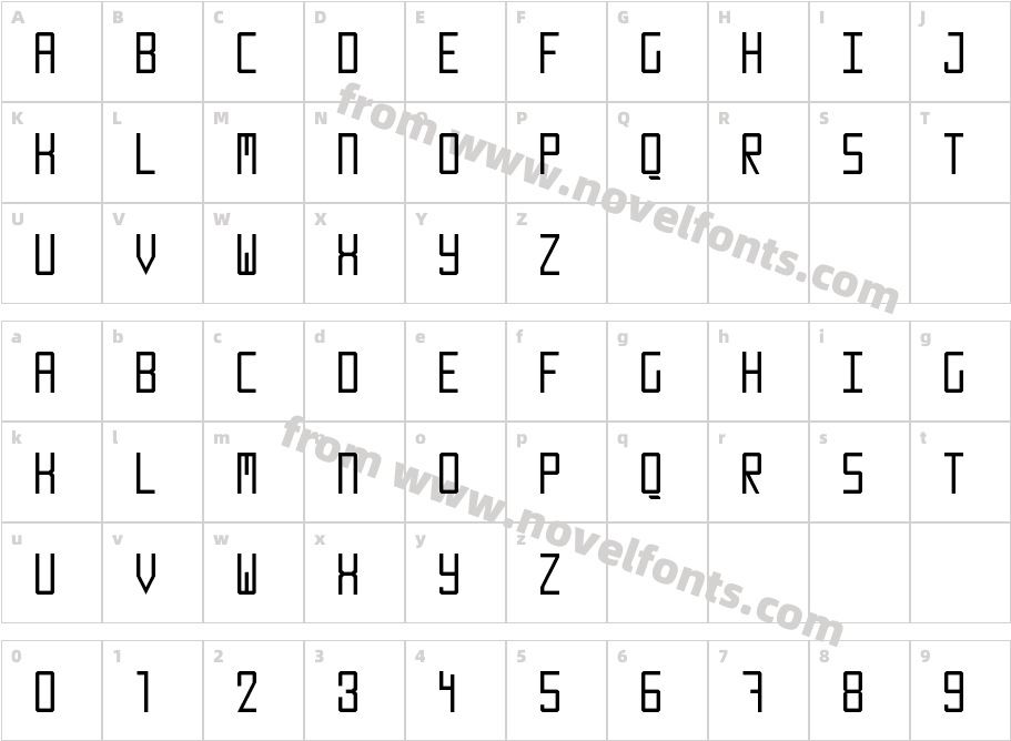 Number 19000 Block RegularCharacter Map