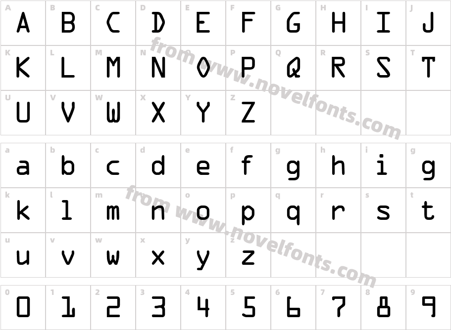 OCR1S SiCharacter Map