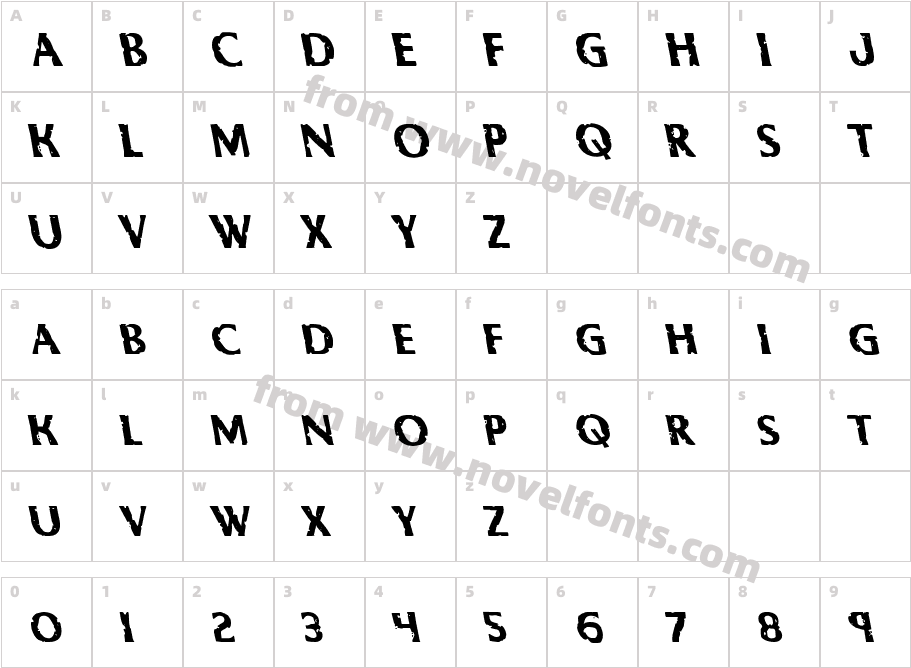 Body Swipers LeftalicCharacter Map