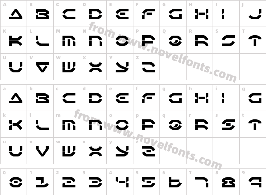 Oberon DeuxCharacter Map