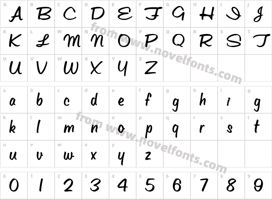 Obette ScriptSSK BoldCharacter Map