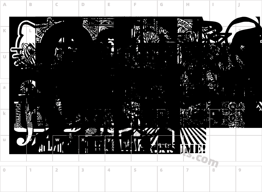 ObeyXL1Character Map