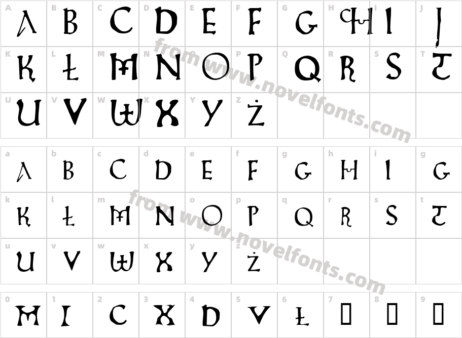 OblokCharacter Map