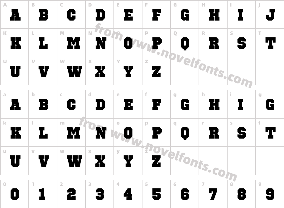 Octin Sports BlCharacter Map