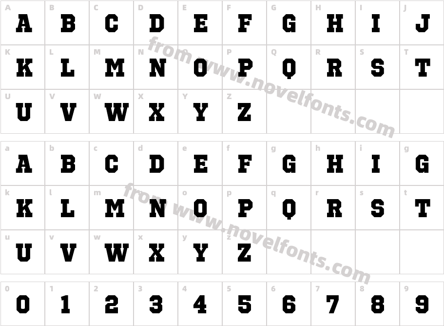 Octin Sports HvCharacter Map