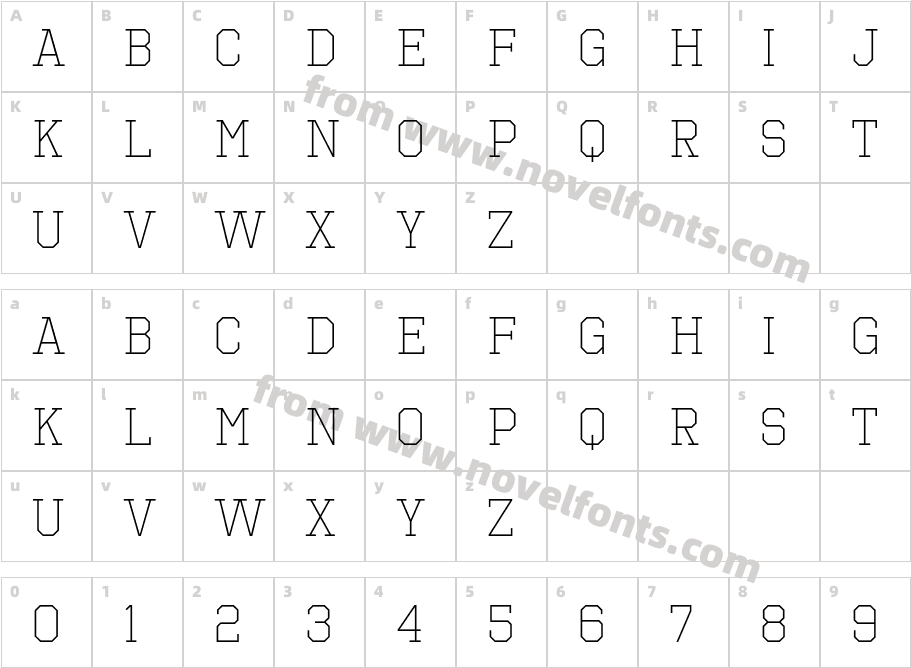 Octin Sports LtCharacter Map