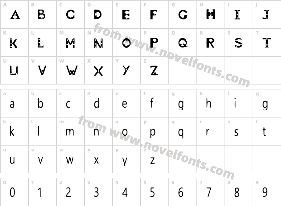 Odaa_ Oromo_ FontCharacter Map