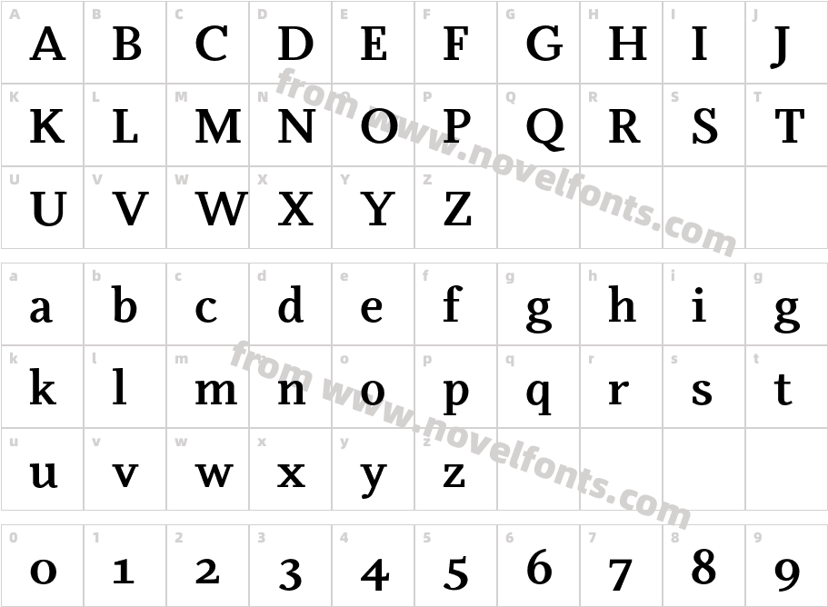 Odile BoldCharacter Map