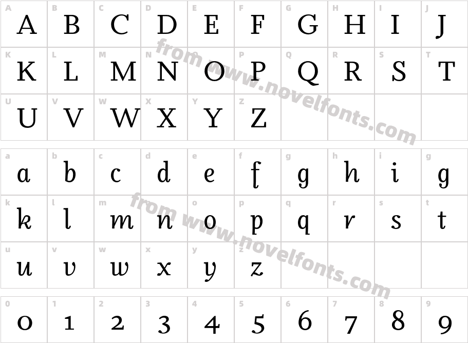 Odile Upright Italic RegularCharacter Map