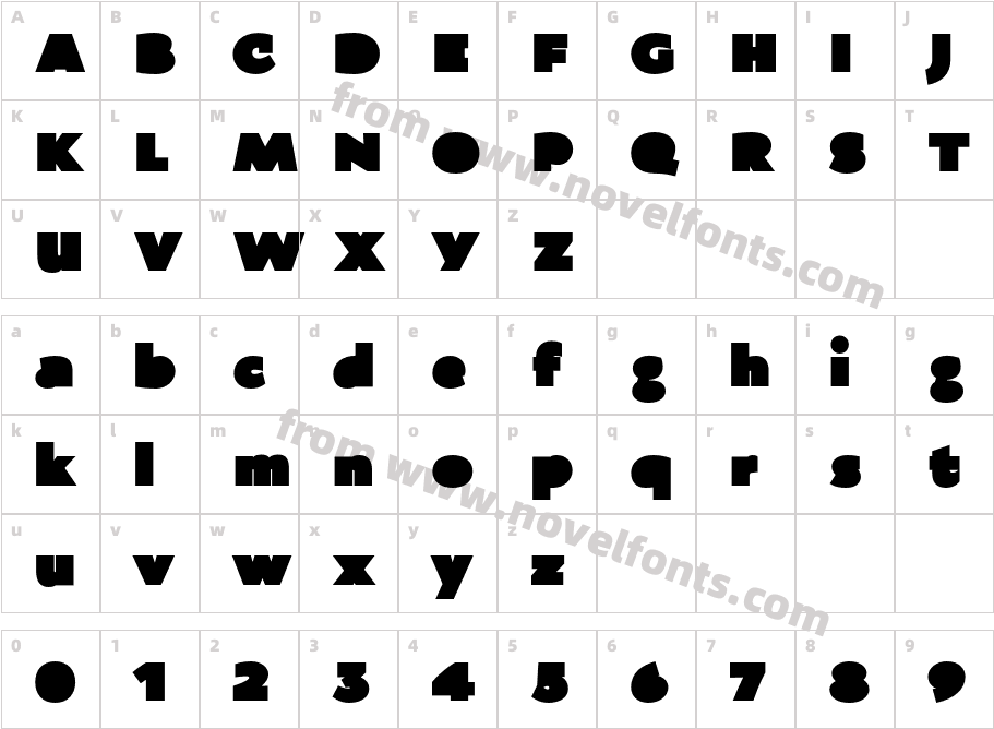 Oksana Sans FatCharacter Map