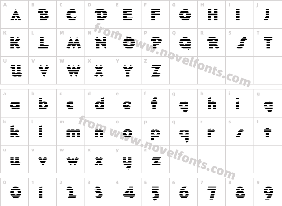 Ole Striped NormalCharacter Map