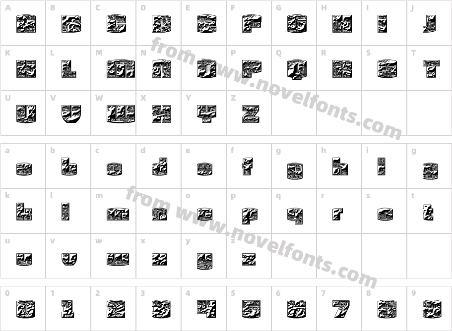 Oleander ' Royal Tablets'Character Map