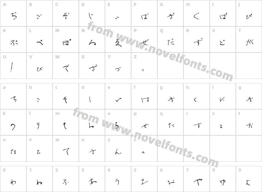 OmiyageHRCharacter Map