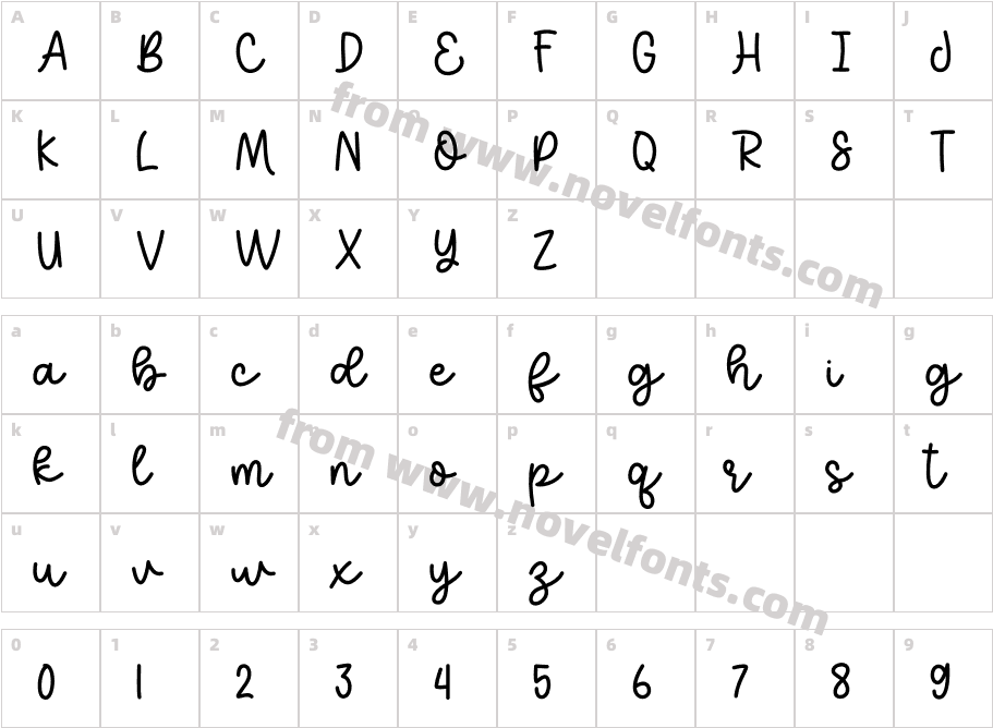 Boho Sunshine 1Character Map