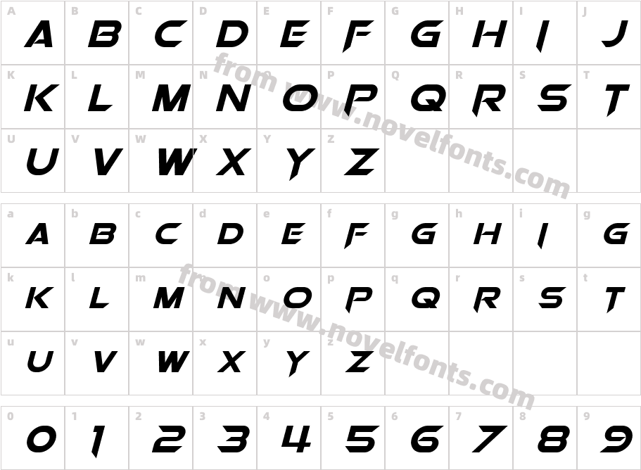 Orion Pax Bold ItalicCharacter Map