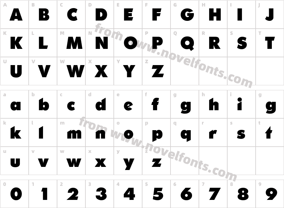 Ornitons Serial Heavy RegularCharacter Map