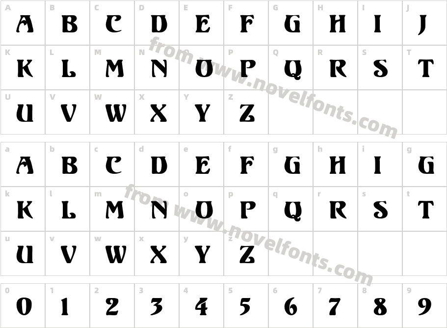 Ortem MNCharacter Map