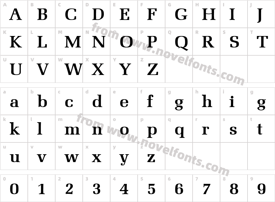 Oscar Becker BoldCharacter Map