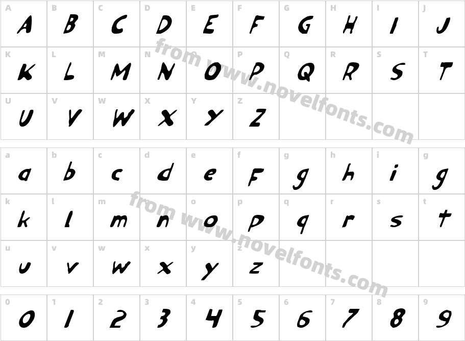 Ozymandias ItalicCharacter Map