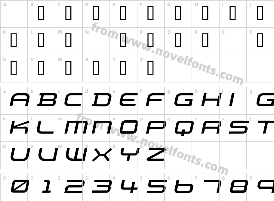 PB010 TRANSPORT X Light ObliqueCharacter Map