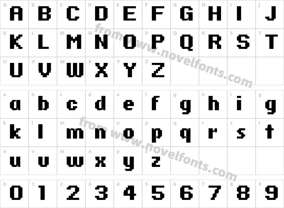 PF Ronda Seven BoldCharacter Map