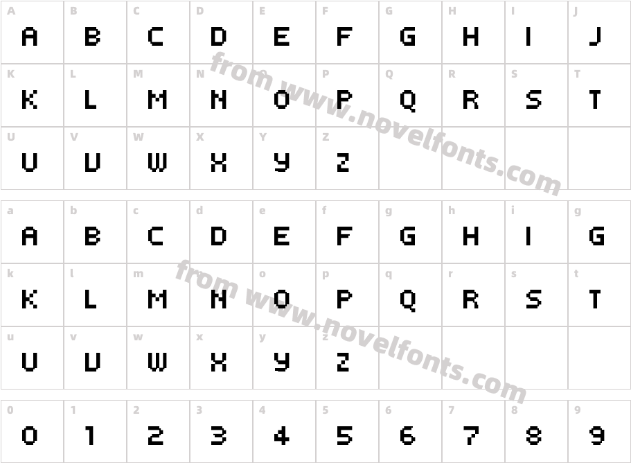 PF Tempesta Five CondensedCharacter Map