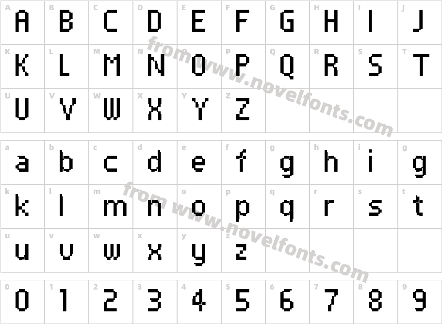 PF Tempesta Seven CondensedCharacter Map