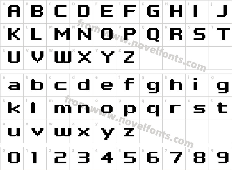 PF Tempesta Seven Extended BoldCharacter Map