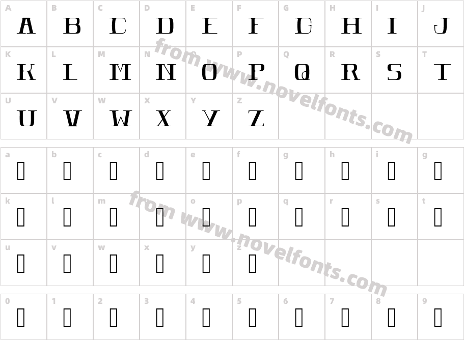 POMEROLE LIGHTCharacter Map