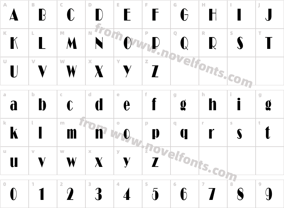 PT Capone CondensedCharacter Map