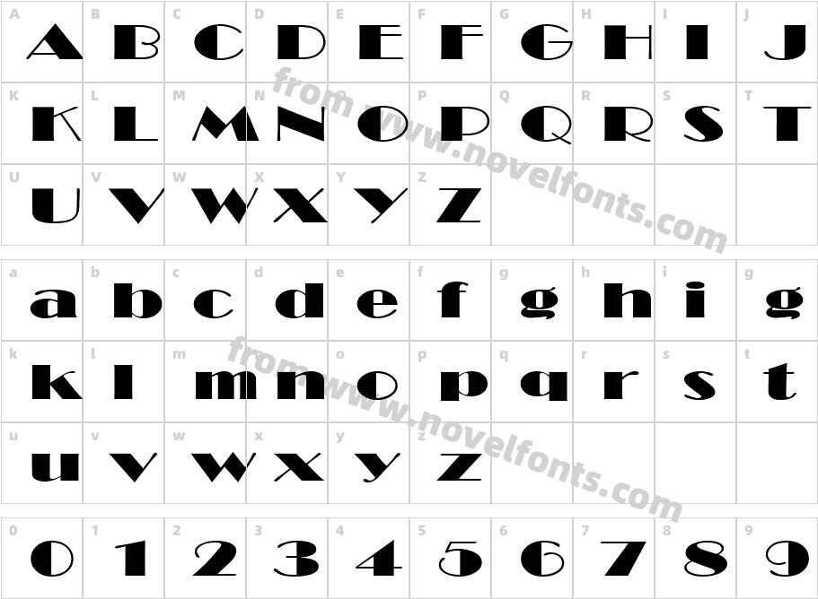 PT Capone ExtendedCharacter Map