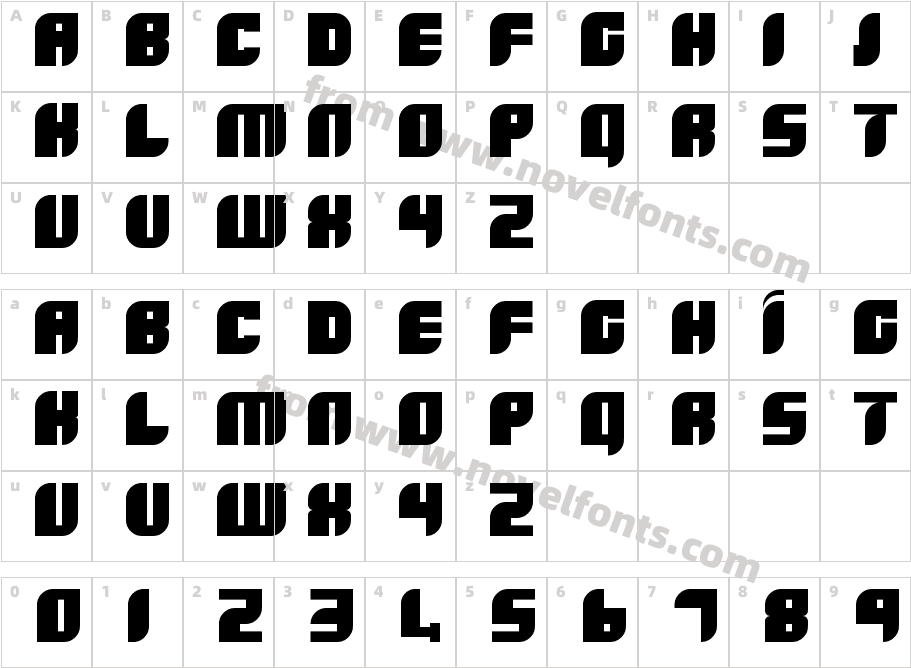 Boldie BoldCharacter Map