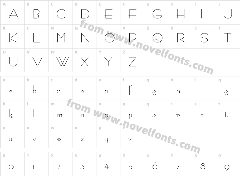 PT FinelineCharacter Map