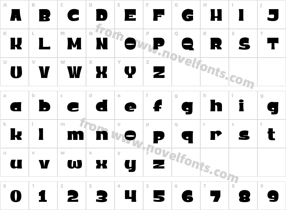 PUERTOSANS RegularCharacter Map