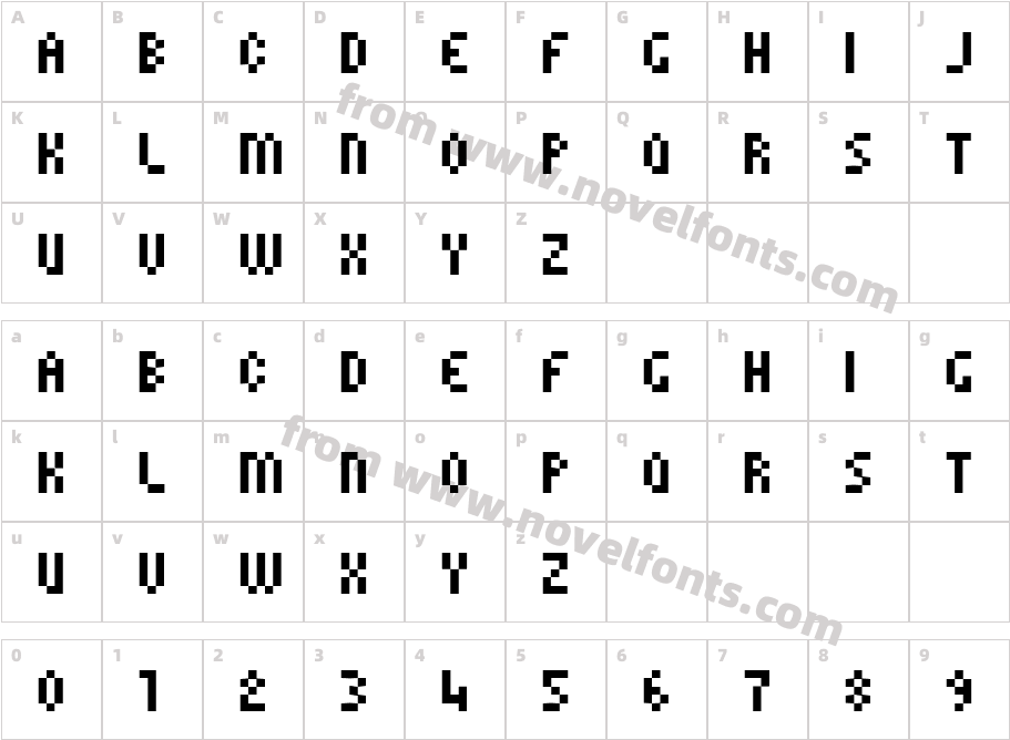 PXL8RCharacter Map