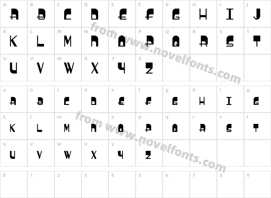 BoldyHead BoldCharacter Map