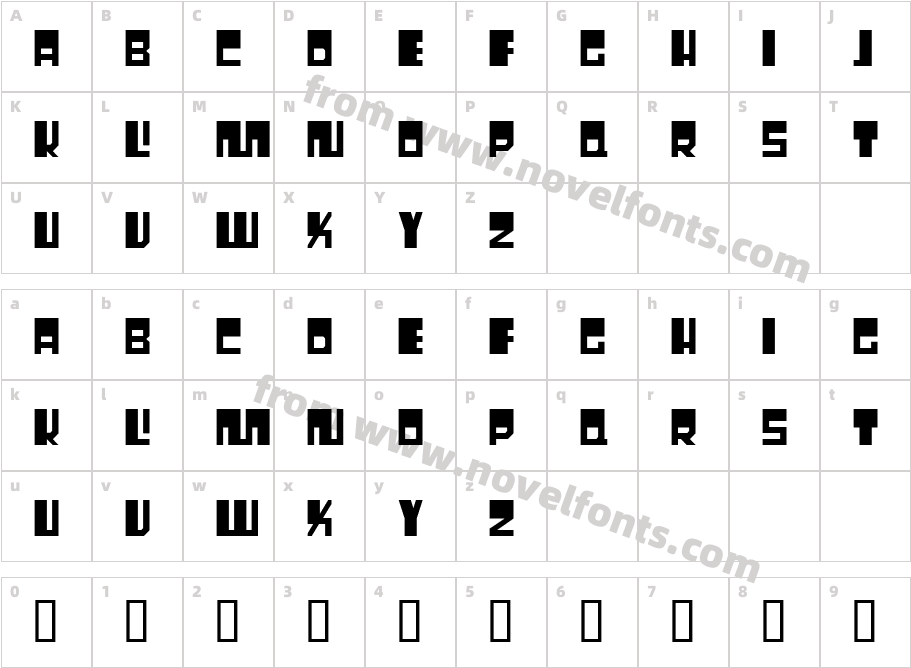 Pachine BoldCharacter Map