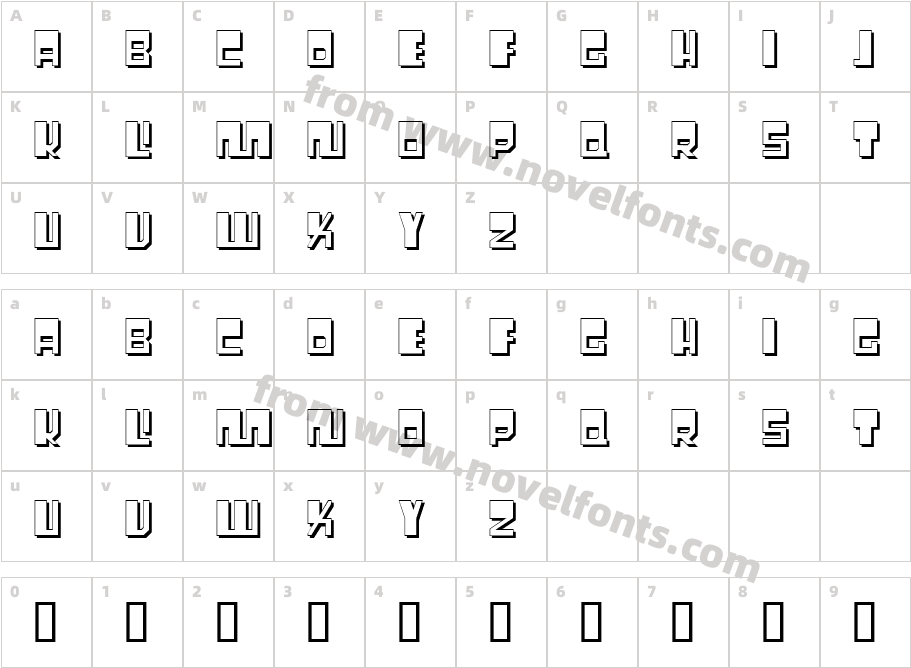 Pachine ShadowCharacter Map