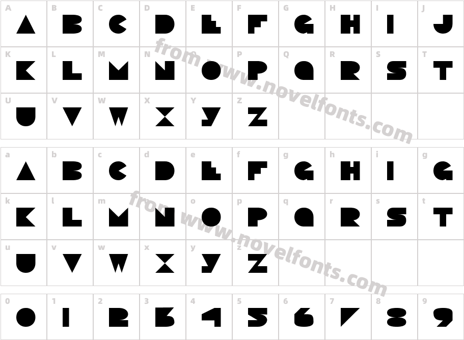 Pacmania NormalCharacter Map