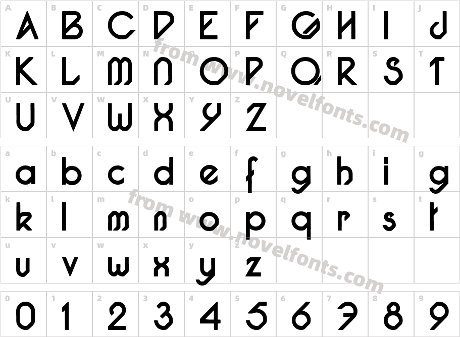 Pacotille boldCharacter Map