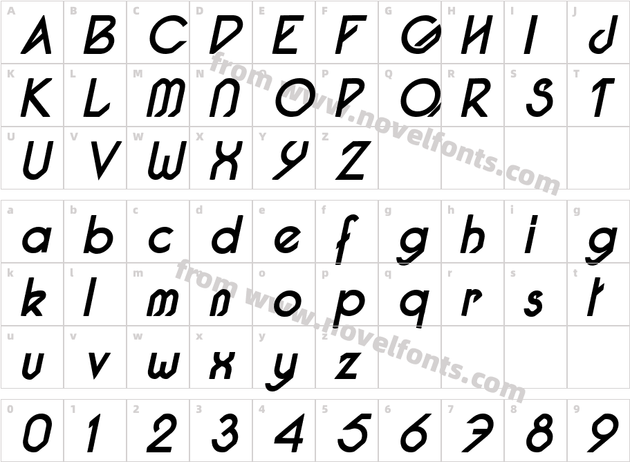 Pacotilleital boldCharacter Map