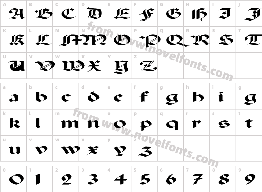 Paganini ExCharacter Map