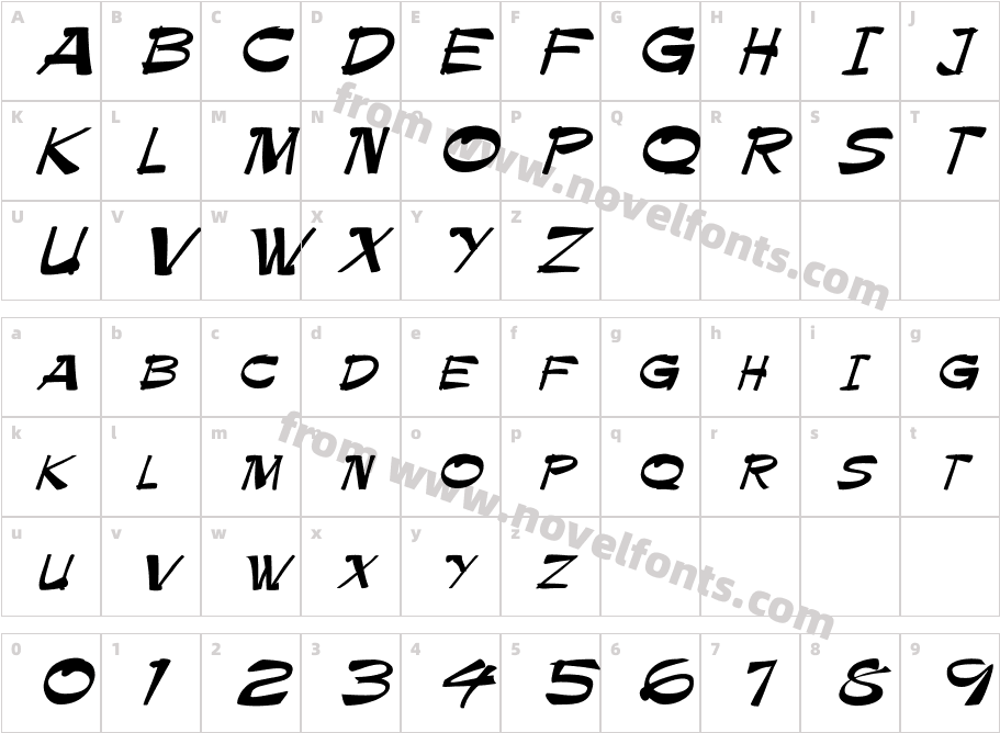 Paintbrush WdCharacter Map