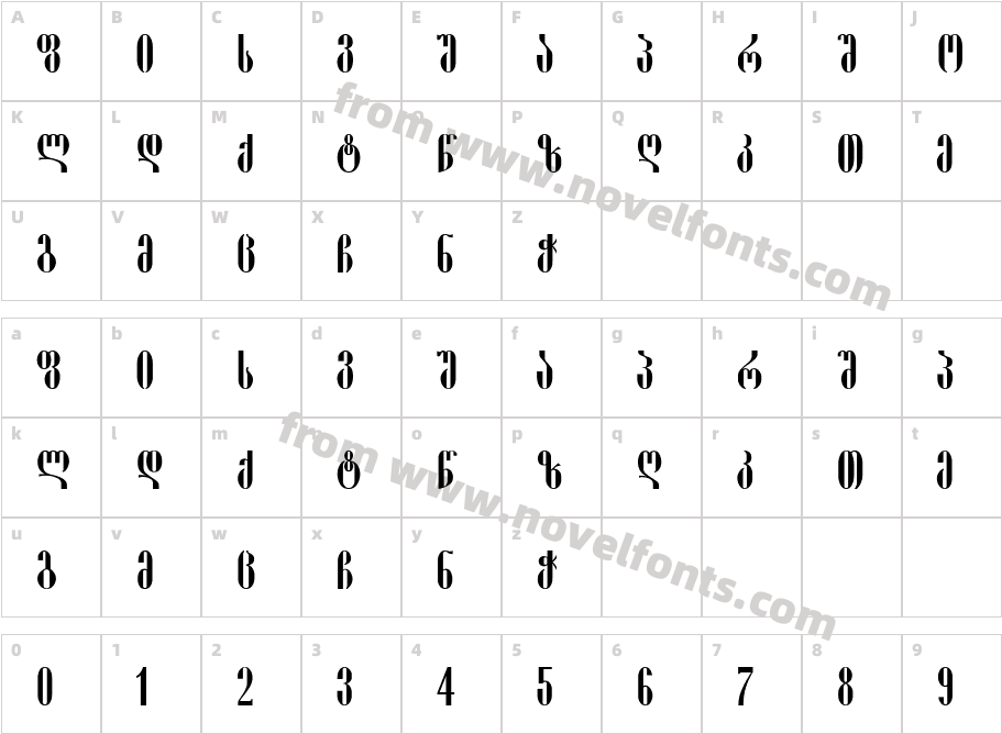 Pakizi TDCharacter Map