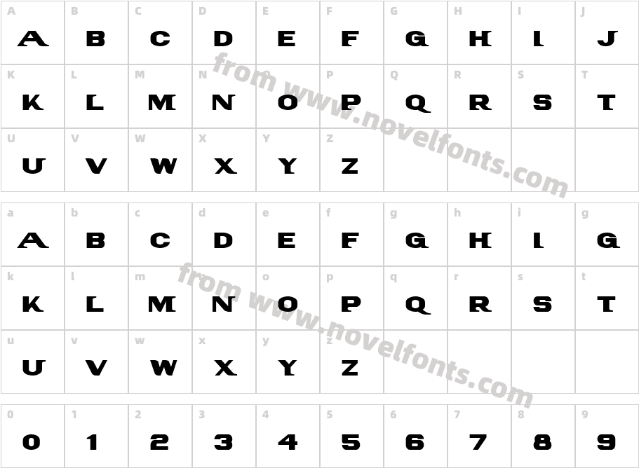 Pan Am Logo TextCharacter Map