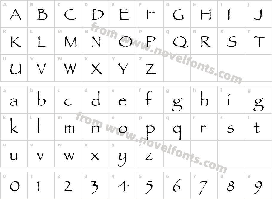 PapyrusLETPlain-1.0Character Map