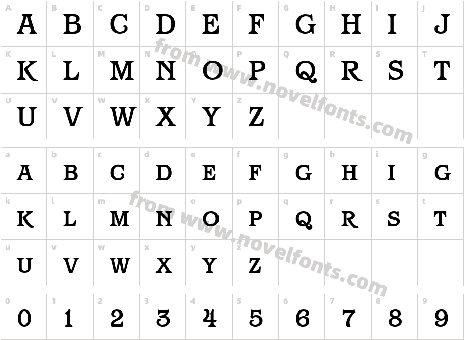 Paragon Smc BoldCharacter Map