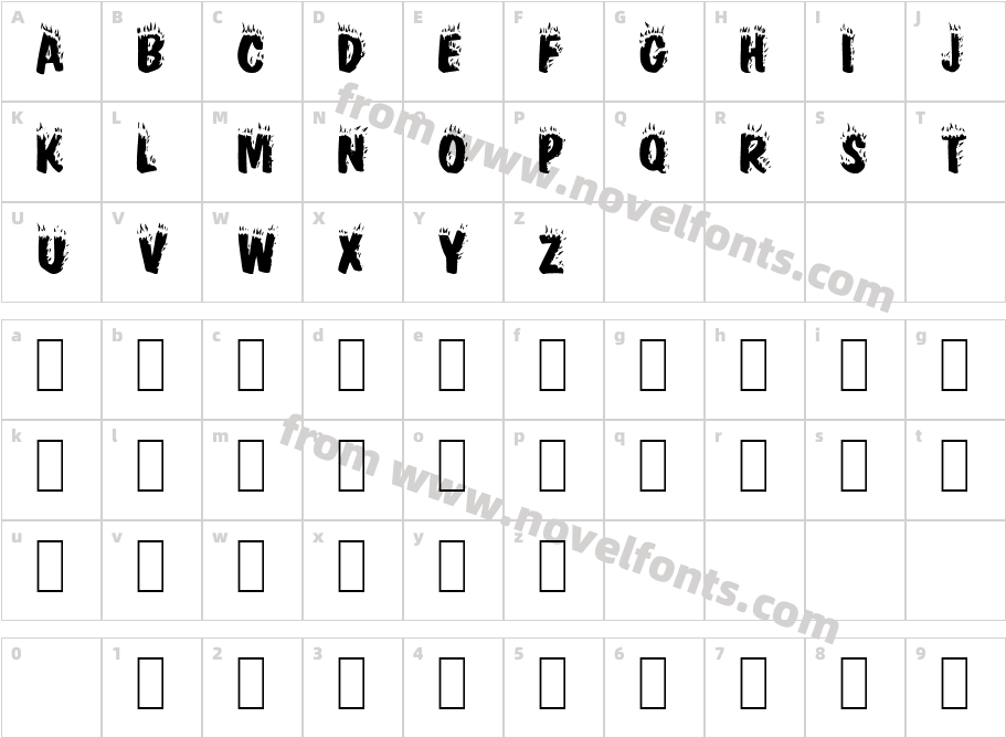 Paranoid 1Character Map