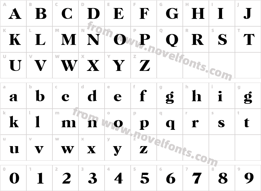 Paul Becker BoldCharacter Map